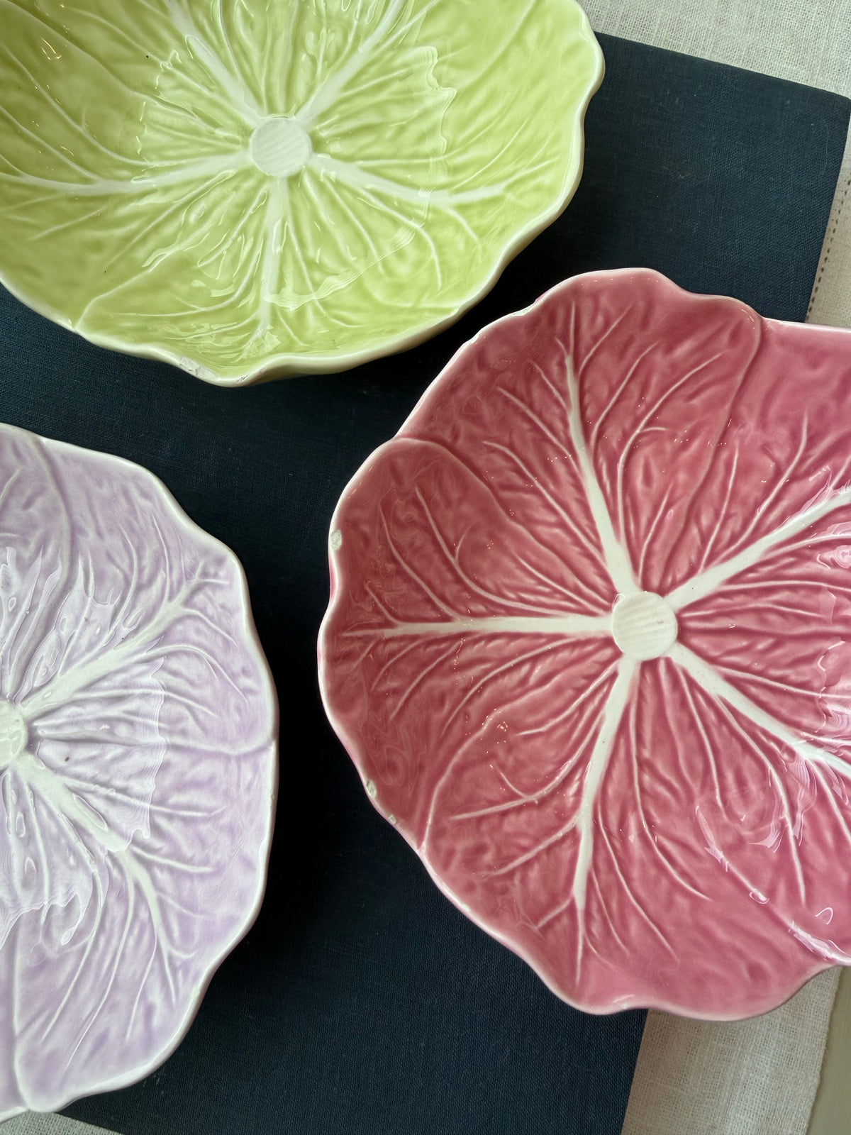Set of 3 Bordallo cabbage bowls