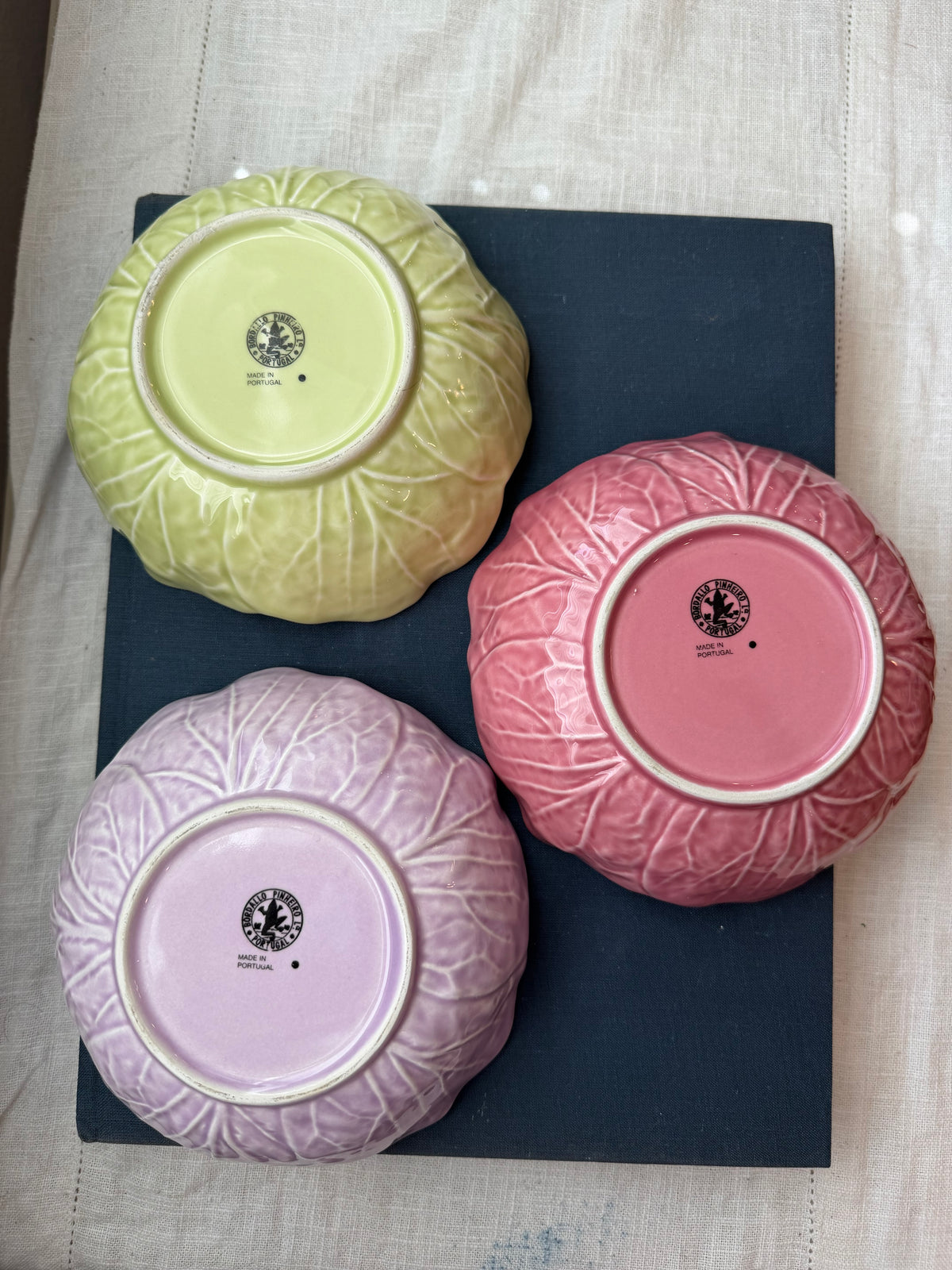 Set of 3 Bordallo cabbage bowls