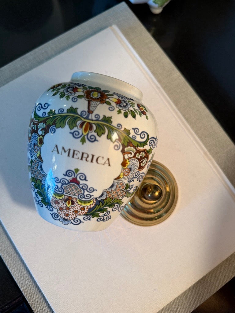 America Delft Jar
